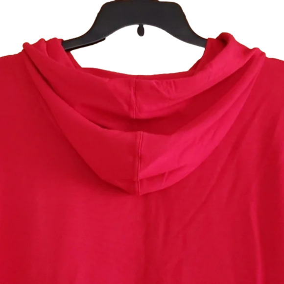 Calvin Klein Red and Gold Logo Studded Long Sleeves Hooded Dress Plus Size 3X - Picture 8 of 13